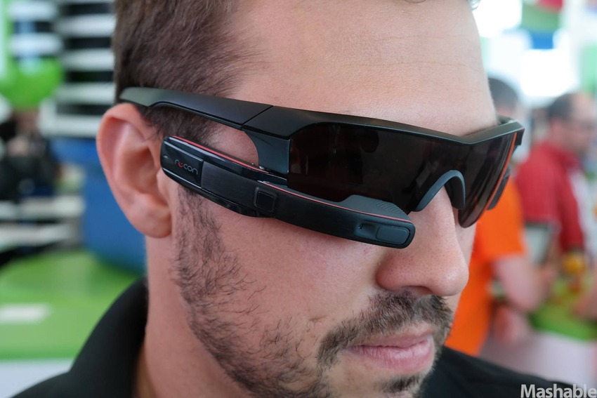 A man wearing ReconJet
